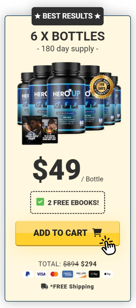HeroUP™ 6 bottles pricing